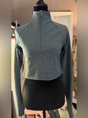 TSL Women's Teal Open-Back Crop Jacket